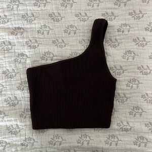 Babaton Sculpt Knit One Shoulder Tank